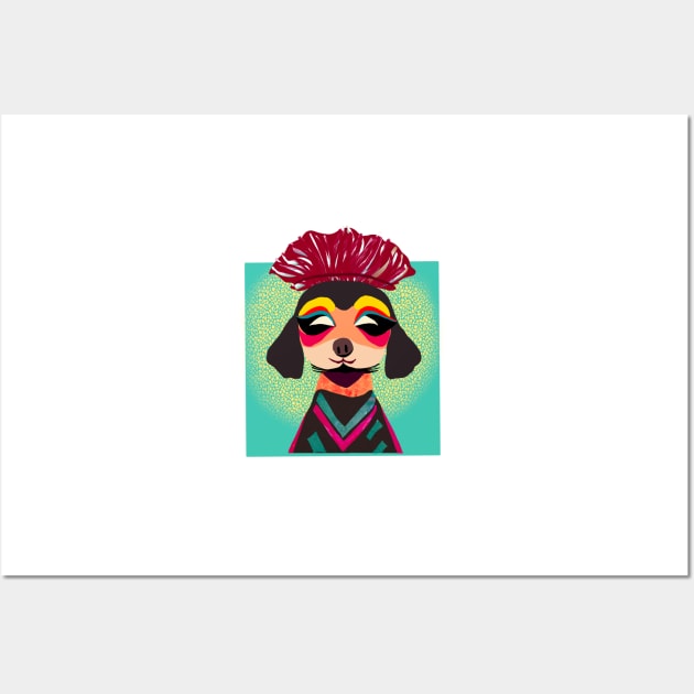 Drag queen dog Wall Art by andybirkey